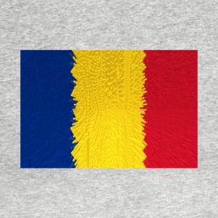 Extruded flag of Romania T-Shirt